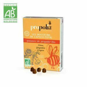 Gommes de propolis BIO: gingembre, citron : 6,60€ Sachet de 45gr