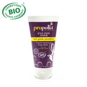 Gel pieds sensibles BIO : propolis & aloès : 14,50€ Tube de 75ml