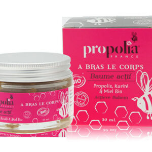 Baume actif BIO- propolis, karité & miel : 15,90€ Pot de 30ml