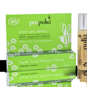 Roll-on sos imperfections BIO : propolis, tea tree : 15,20€ Roll-on 15ml